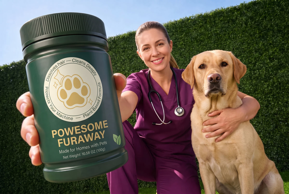 Pawsome FurAway dissolves up to 97% of pet hair in the wash