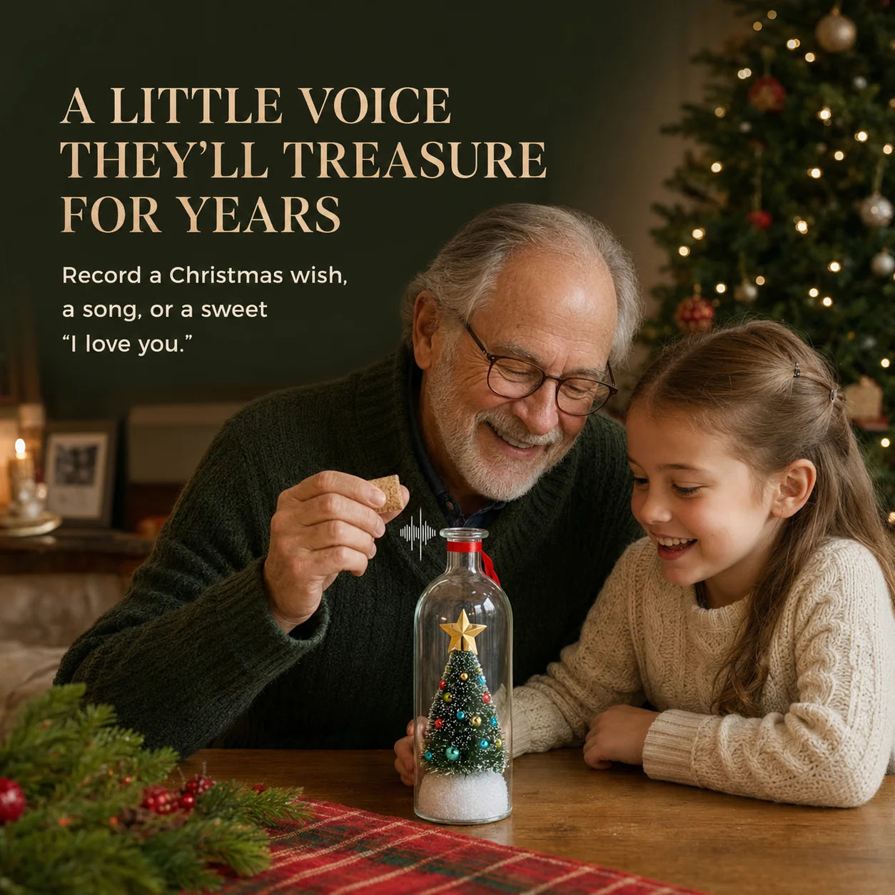 WishBottle - Record a Message Christmas Tree